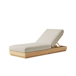 Delond Teak outdoor sunlounger 2