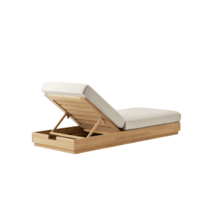 Delond Teak outdoor sunlounger 3