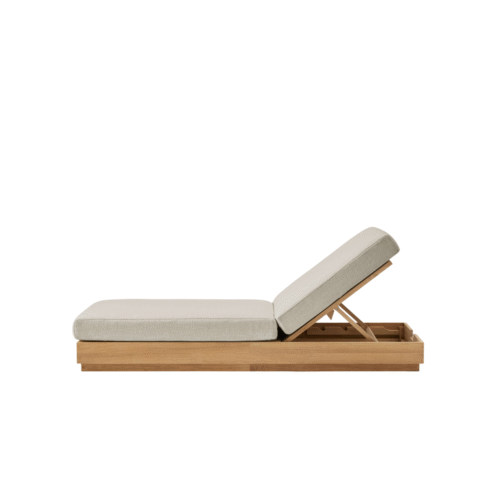 Delond Teak outdoor sunlounger 4
