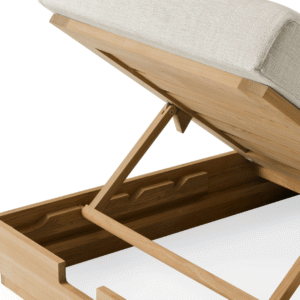 Delond Teak outdoor sunlounger 5