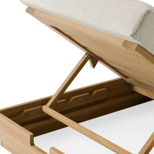 Delond Teak outdoor sunlounger 5