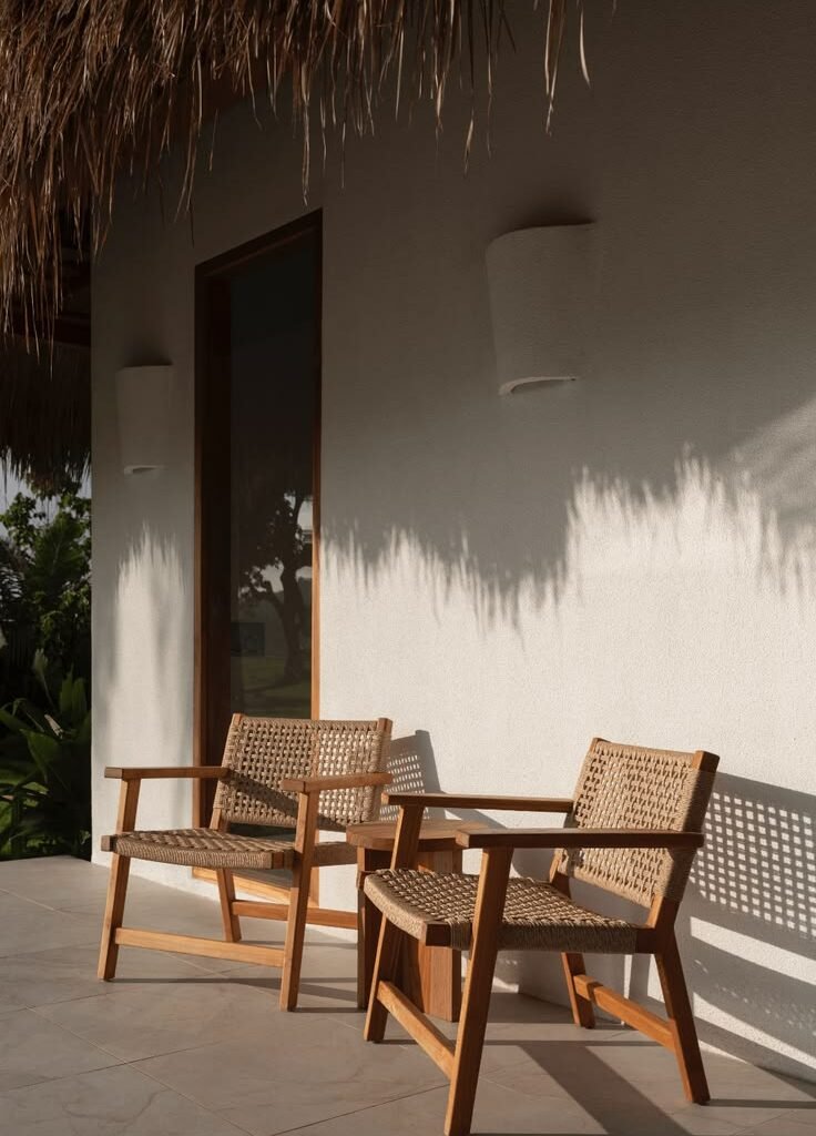 Transform Your Balcony into a Relaxing Retreat with a Solid Wood Lounge Chair