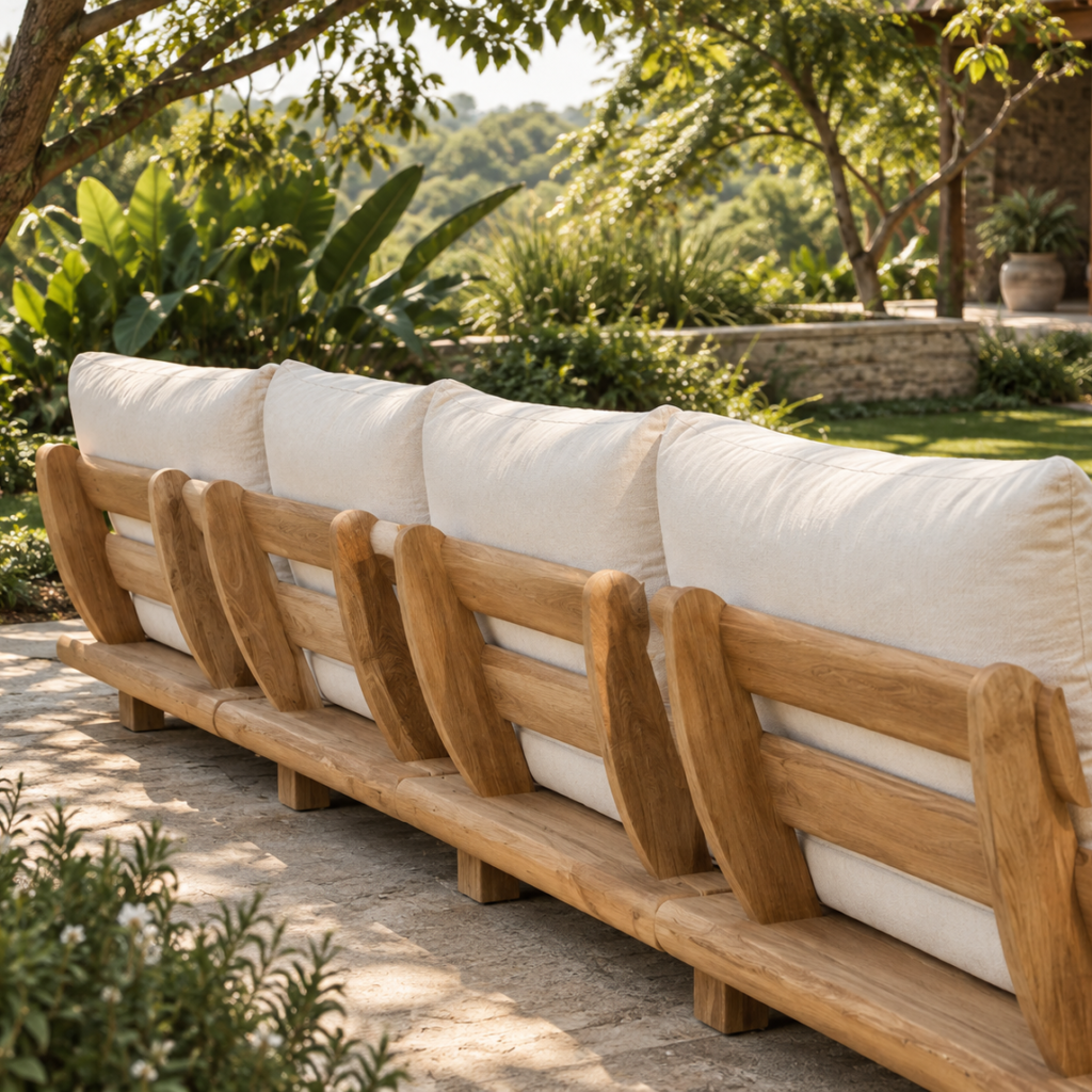 Modular Teak Garden Corner Sofa