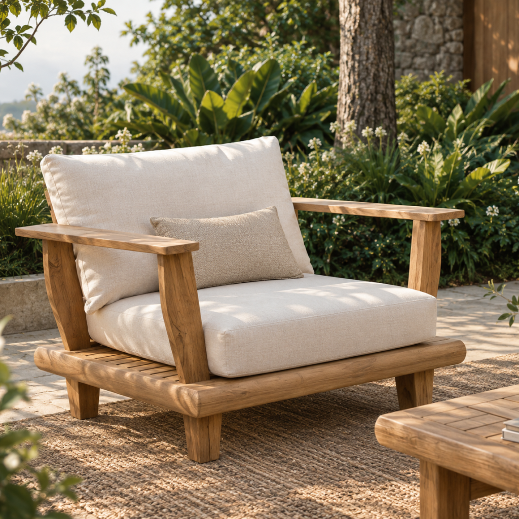 Modular Teak Garden Corner Sofa