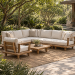 Modular Teak Garden Corner Sofa